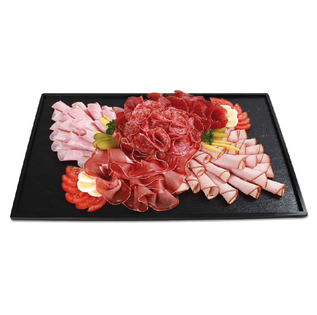 Fleischplatte Einweg Schiefer 1200 g