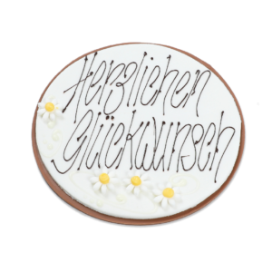 Textschild weiss verpackt